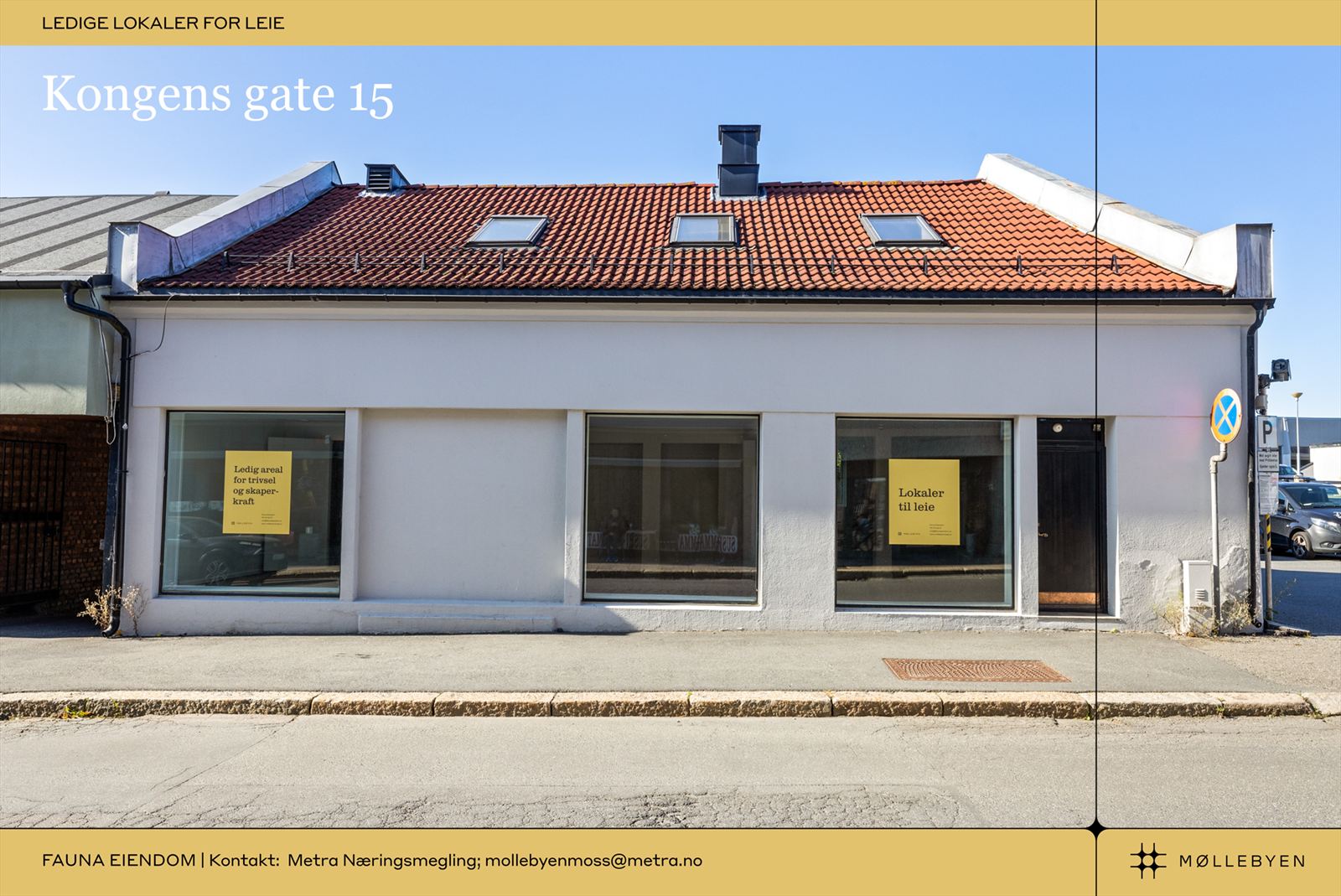 Read more about the article Næringslokaler med særegent preg – sentralt i Moss sentrum – butikkutsalg – servering – produksjon – kontor